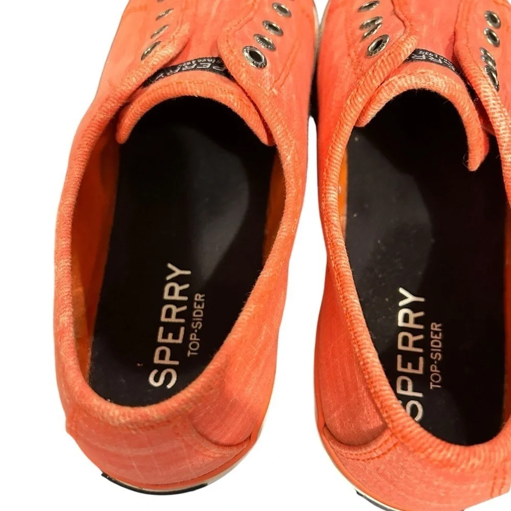 Sperry Top-Sider Seacoast Ripstop Coral Sneakers Boat Deck Shoes Women’s Sz 8.5